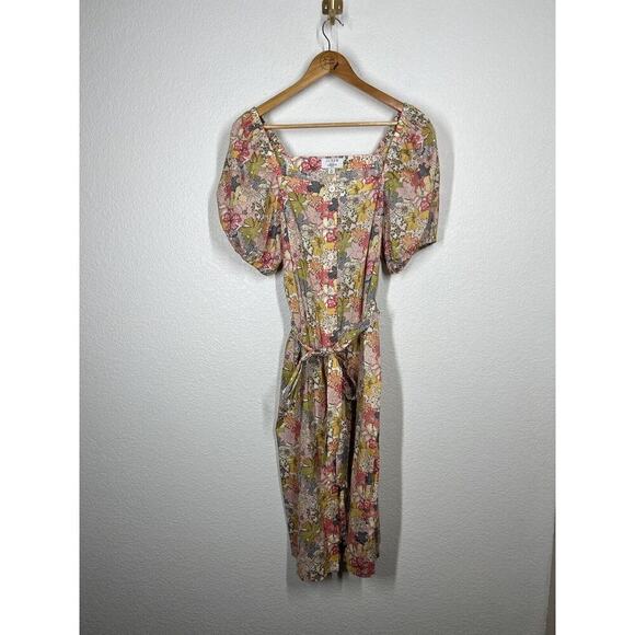 J. Crew Cottage Dress Liberty Mauvey Floral Print Small S Puff Sleeves - Picture 1 of 6